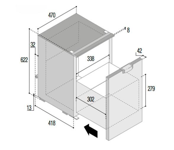 Vitrifigo Frigorífico-congelador C75DWL CHR HP Negro