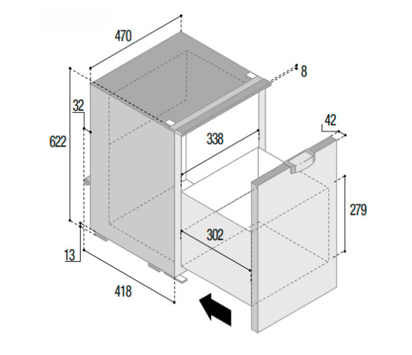 Vitrifigo Frigorífico-congelador C75DWL CHR HP Negro