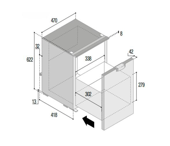 Vitrifigo Frigorífico Congelador C75DWL Gris