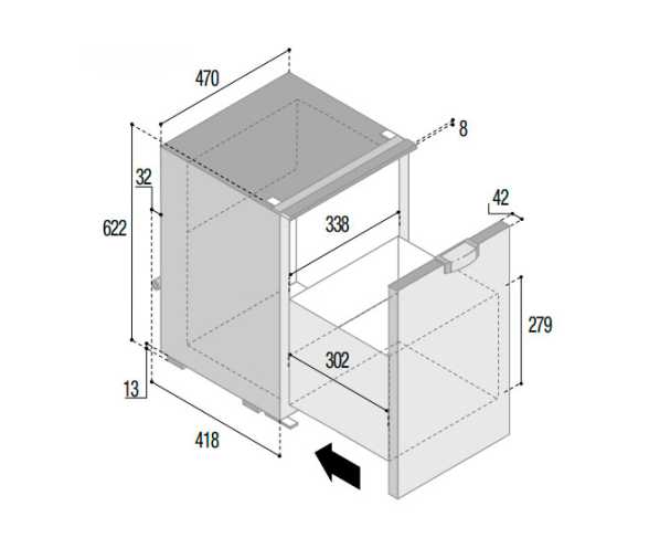 Vitrifigo Frigorífico Congelador C75DWL Negro