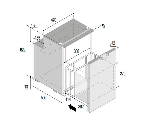 Vitrifigo Frigorífico-Congelador C90DWi CHR Gris