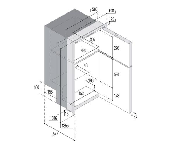 Vitrifigo Frigorífico-Congelador de Acero Inoxidable DP260iXD OCX2