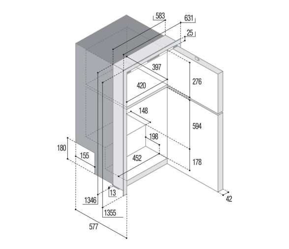 Vitrifigo Frigorífico-Congelador de Acero Inoxidable DP260iXD OCX2