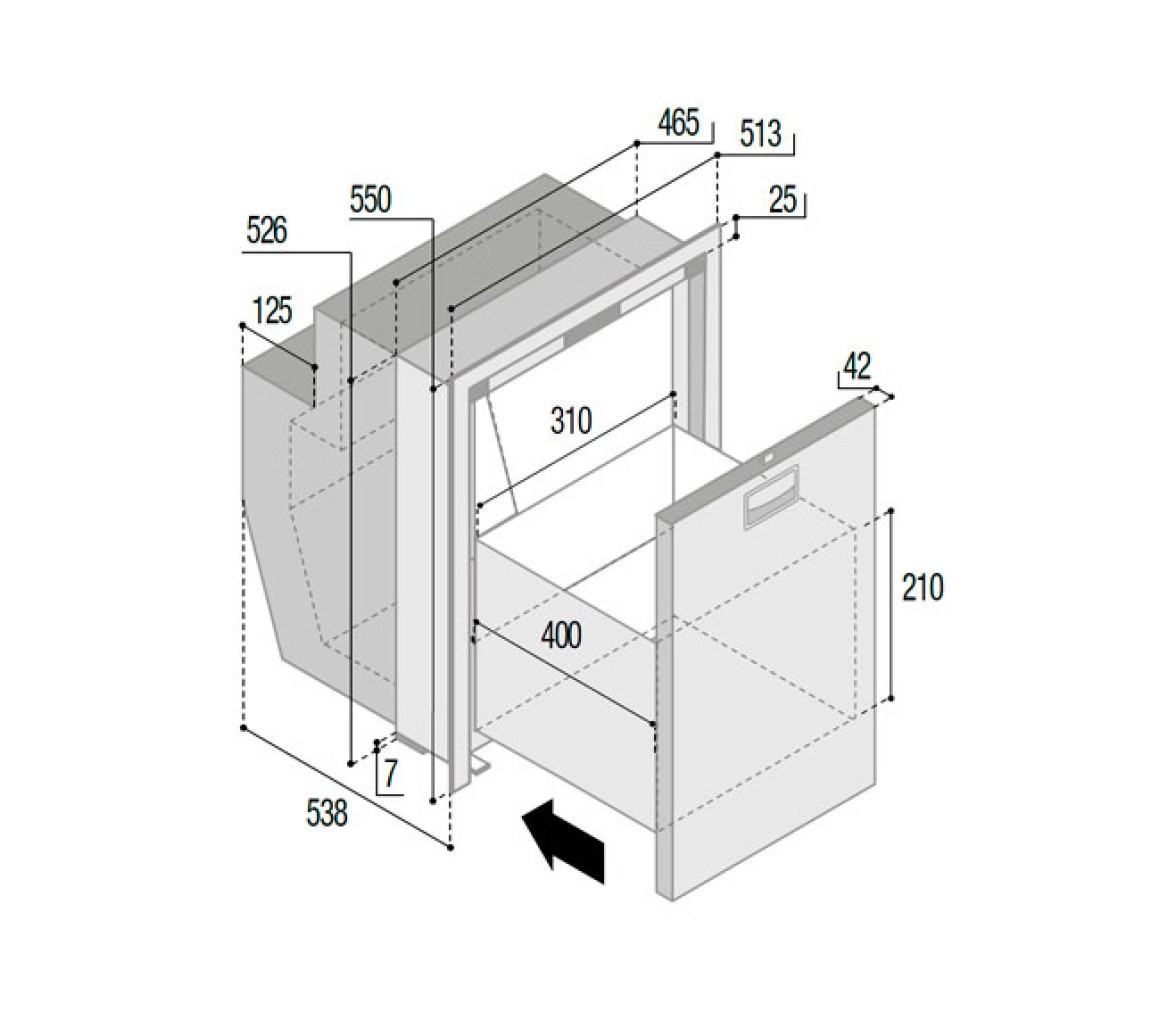 Vitrifigo Frigorífico de Acero Inoxidable DW62i OCX2