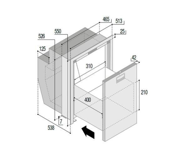 Vitrifigo Frigorífico de Acero Inoxidable DW62i OCX2