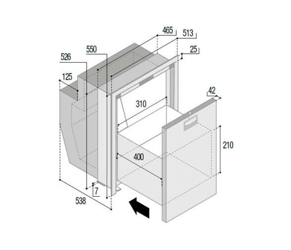 Vitrifigo Frigorífico de Acero Inoxidable DW62i OCX2