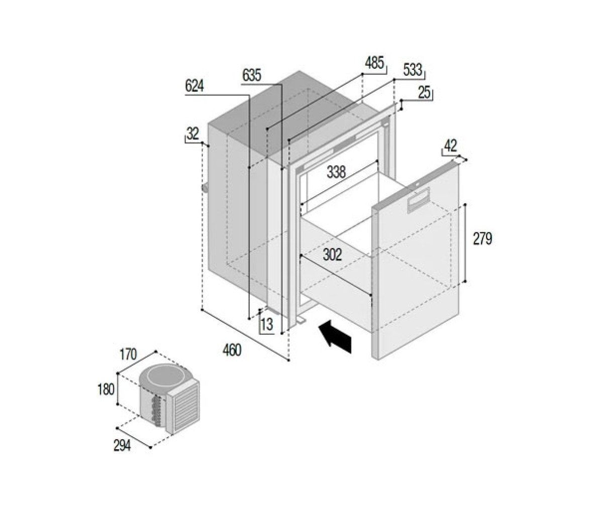 Vitrifigo Frigorífico de Acero Inoxidable DW75L OCX2