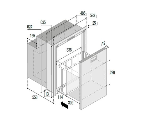 Vitrifigo  Frigorífico de Acero Inoxidable DW90i OCX2