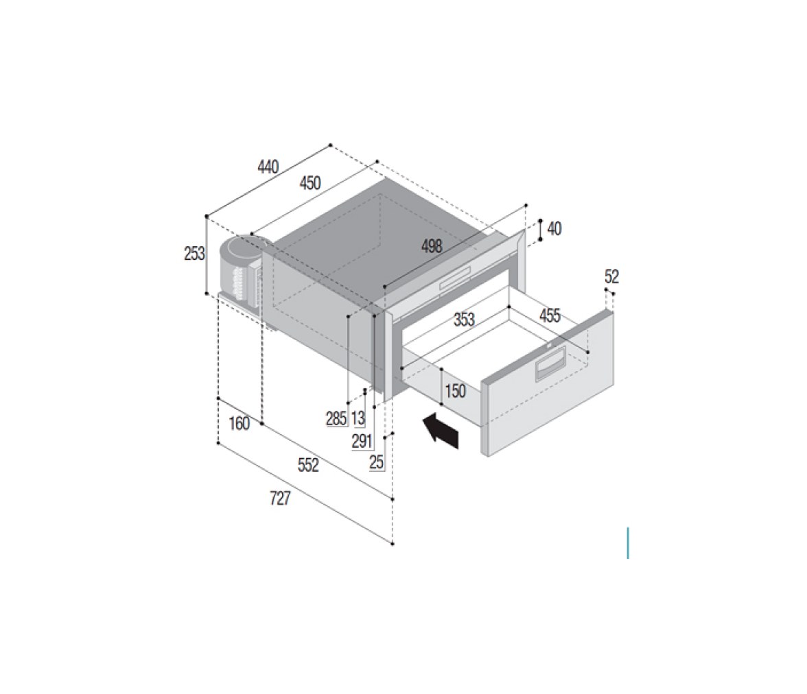 Vitrifrigo Frigorífico de Cajón DW35 OCX2 RFX