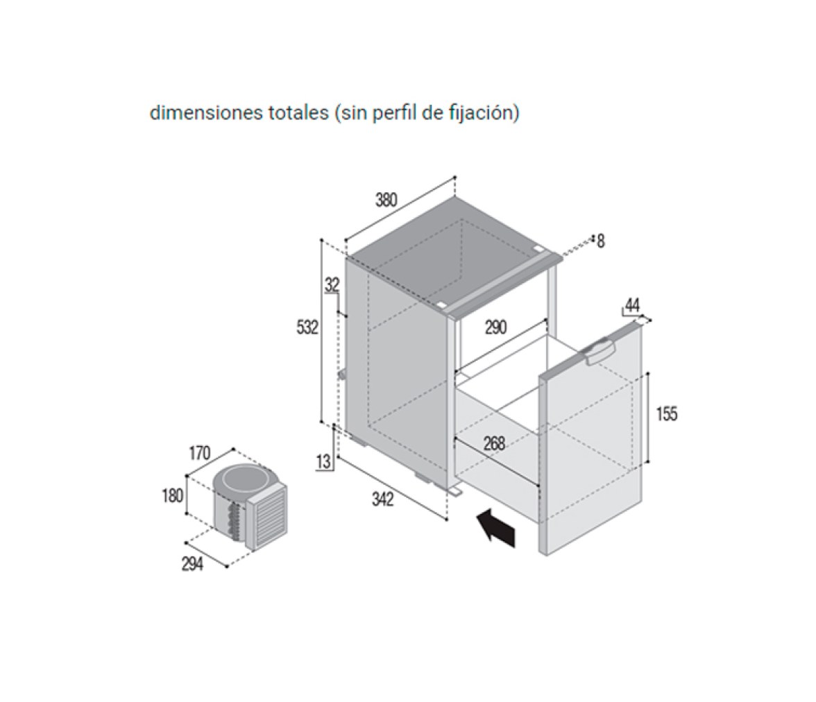 Vitrifrigo Frigorífico con Cajón C42DW CHR