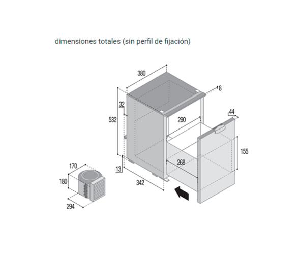 Vitrifrigo Frigorífico con Cajón C42DW CHR