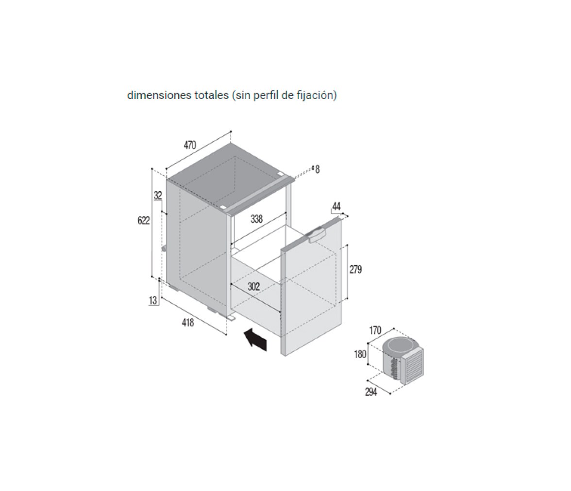 Vitrifrigo Frigorifico con Cajon C75DW CHR