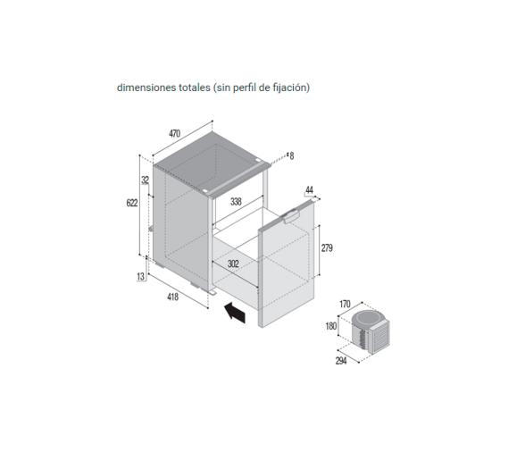 Vitrifrigo Frigorifico con Cajon C75DW CHR