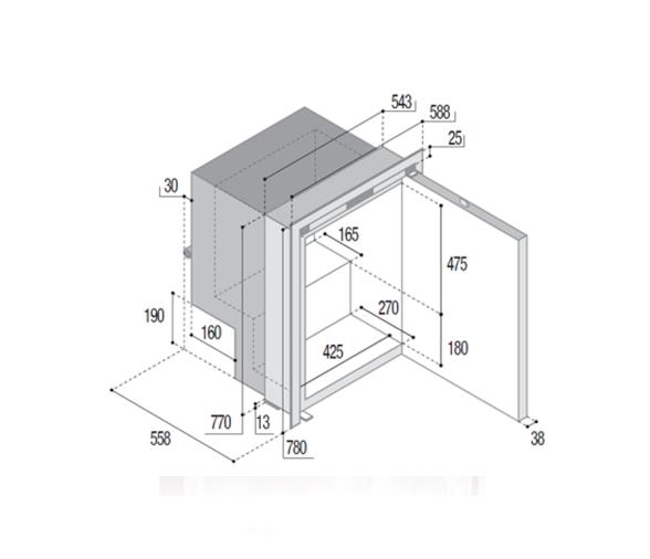 Vitrifrigo Frigorífico/Congelador C115iAX