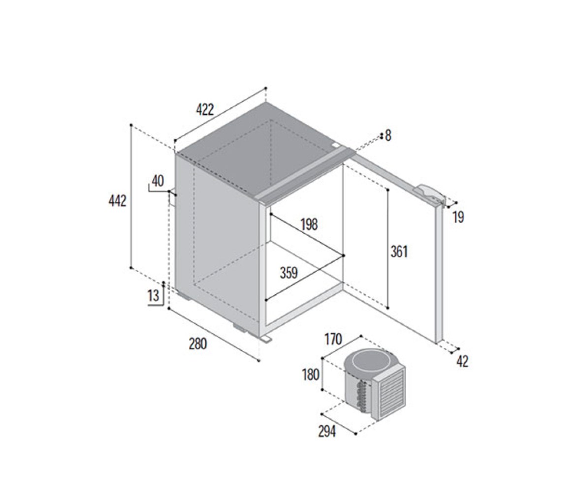 Vitrifrigo Frigorifico/ Congelador C25L CHR