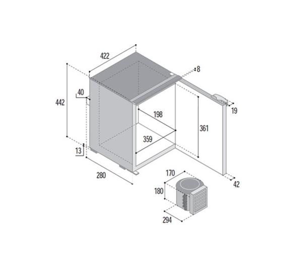 Vitrifrigo Frigorifico/ Congelador C25L CHR