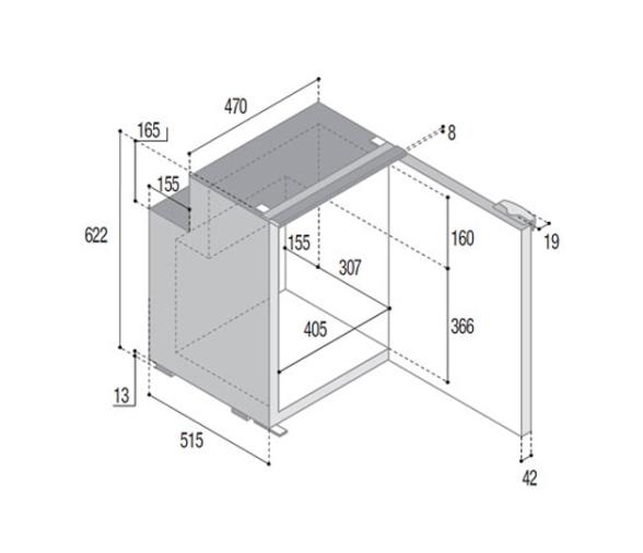 Vitrifrigo Frigorifico/ Congelador C90i CHR