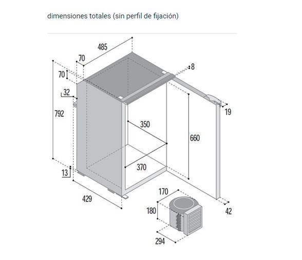 Vitrifrigo Frigorifico/ Congelador C95L CHR
