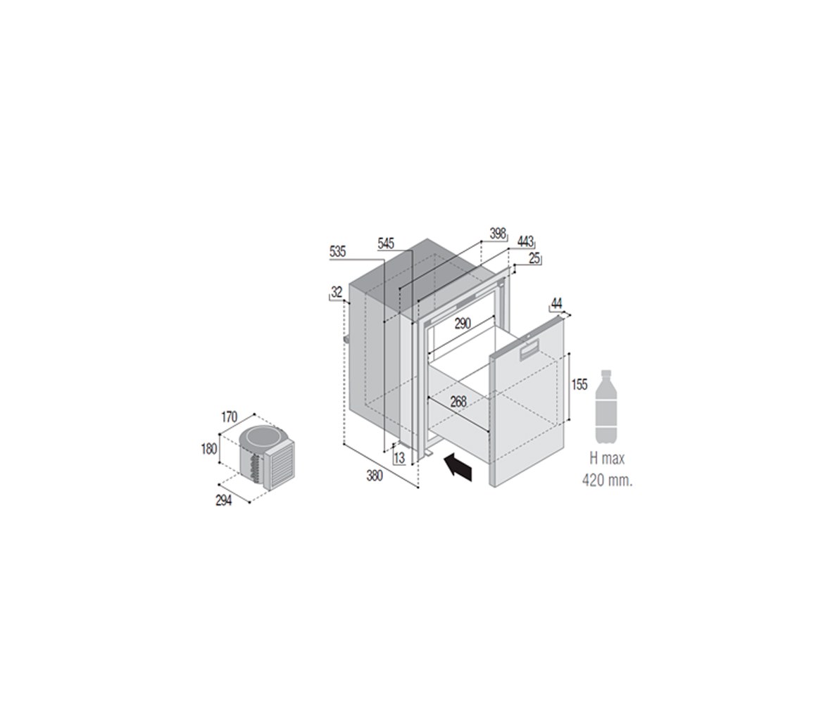 Vitrifrigo Frigorífico/ Congelador de cajón DW42 RFX