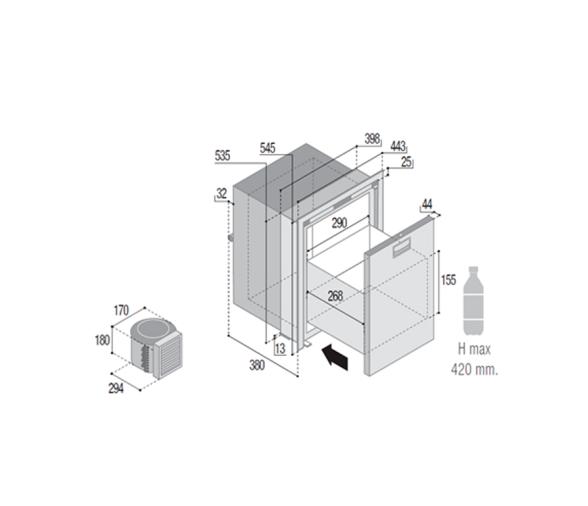 Vitrifrigo Frigorífico/ Congelador de cajón DW42 RFX
