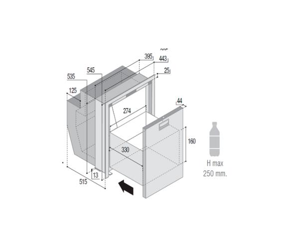 Vitrifrigo Frigorífico/Congelador de cajón DW51 RFX