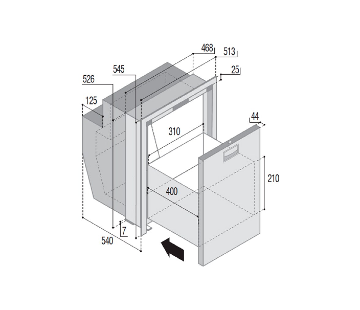 Vitrifrigo Frigorífico/Congelador de cajón DW62 RFX