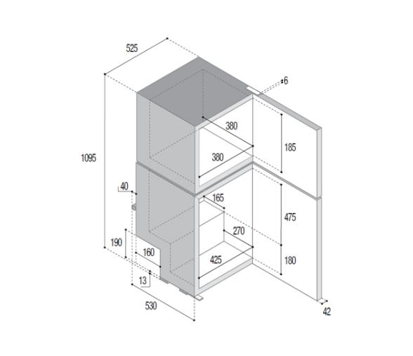 Vitrifrigo Frigorifico/ Congelador DP150i CHR