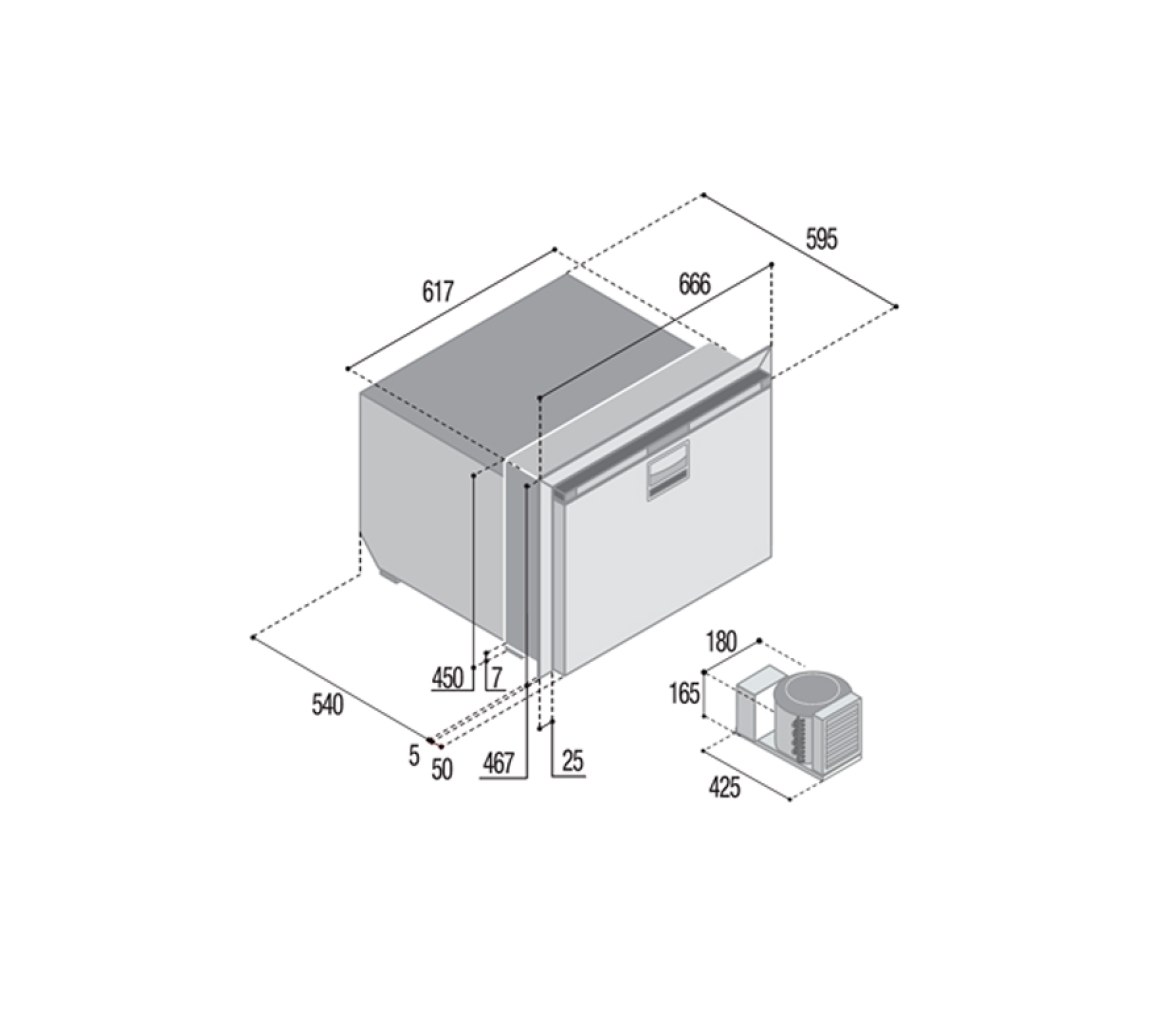 Vitrifrigo Frigorífico/ Congelador DRW70A