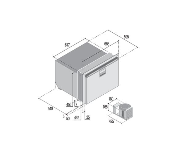 Vitrifrigo Frigorífico/ Congelador DRW70A