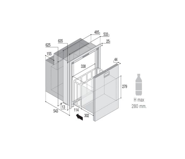 Vitrifrigo Frigorifico de Cajon DW90 OCX2 RFX