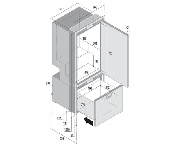 Vitrifrigo Frigorifico DW250 OCX2