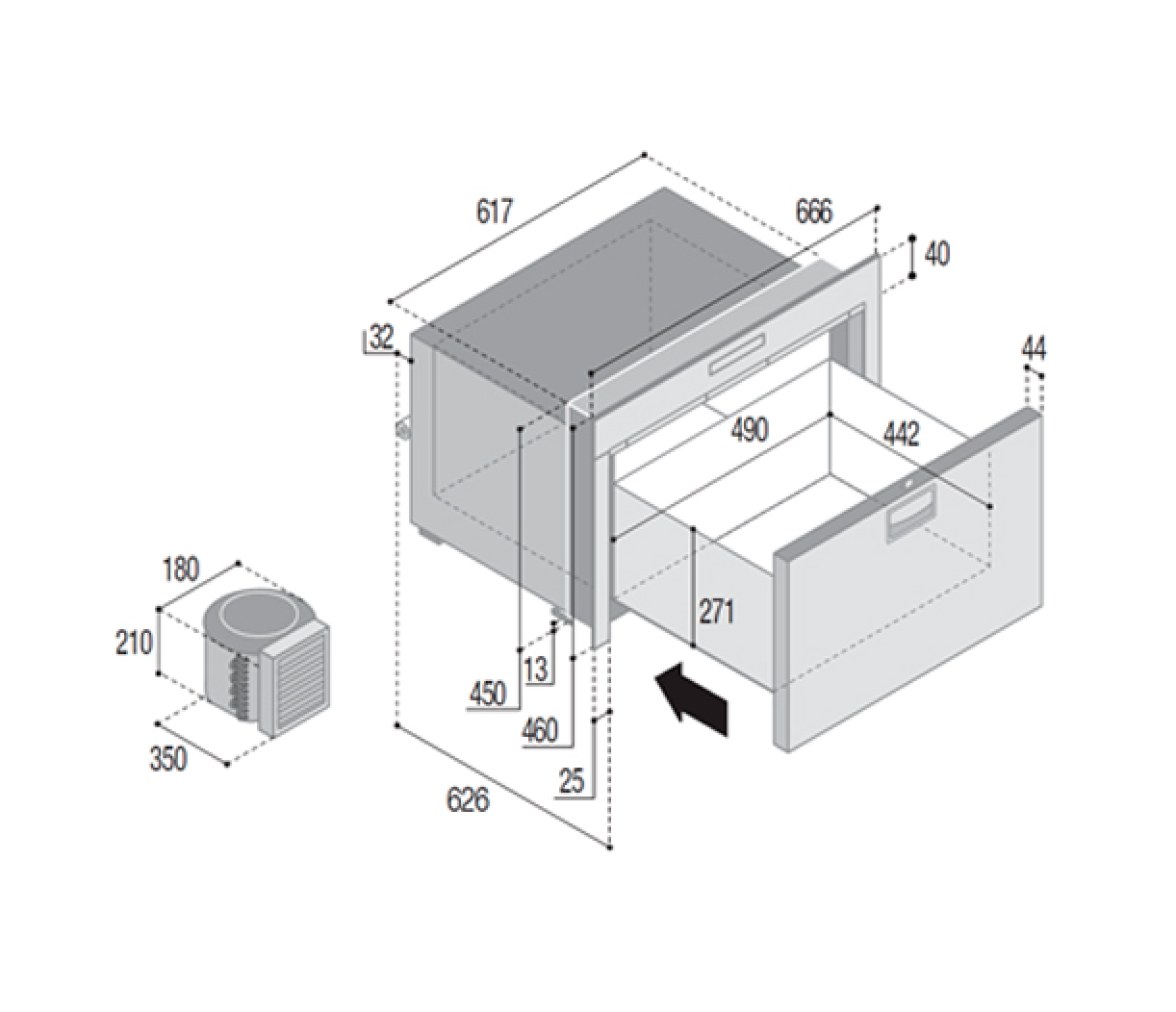 Vitrifrigo Fridge DW70 OCX2