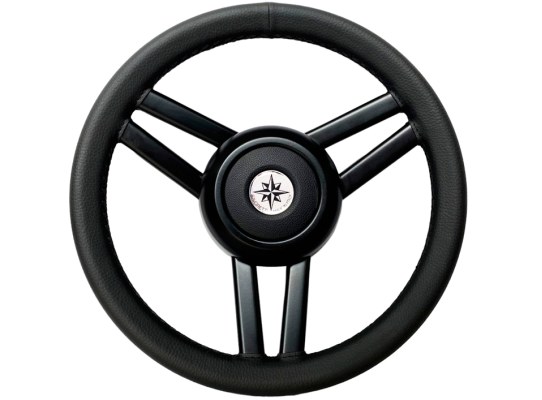 Volante Completo en Cuero Negro 3 Radios 350 mm