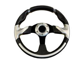 Volante de aluminio, con funda 32cm