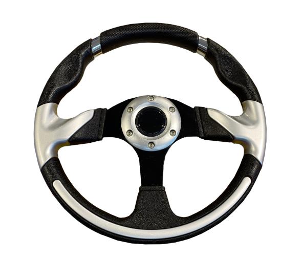 Volante de aluminio, con funda 32cm