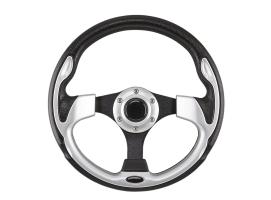 Volante de aluminio, con fundas Gris 32cm