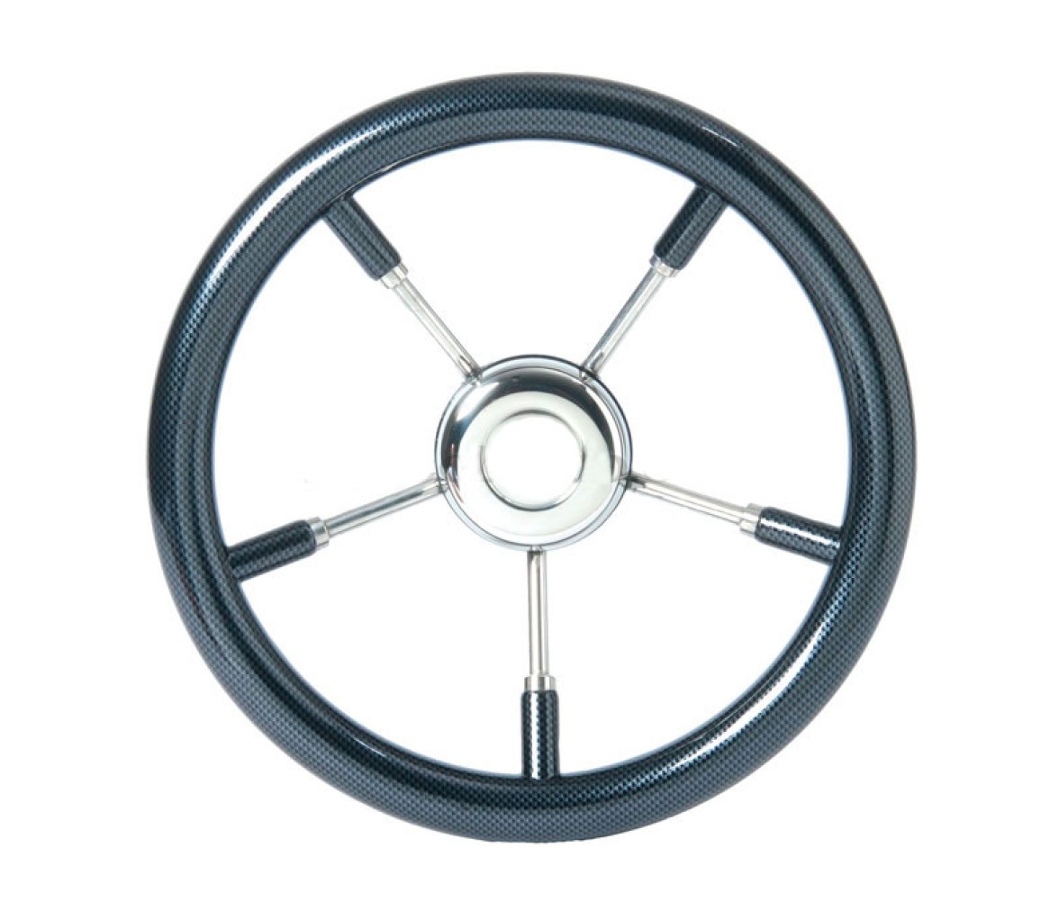 Volante Diametro 350 mm Carbon con Radio de Acero Inox