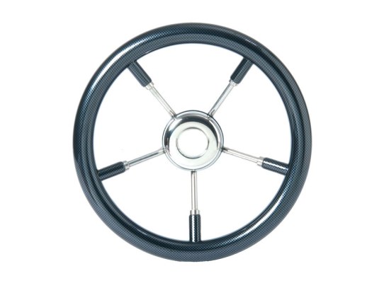 Volante Diametro 350 mm Carbon con Radio de Acero Inox