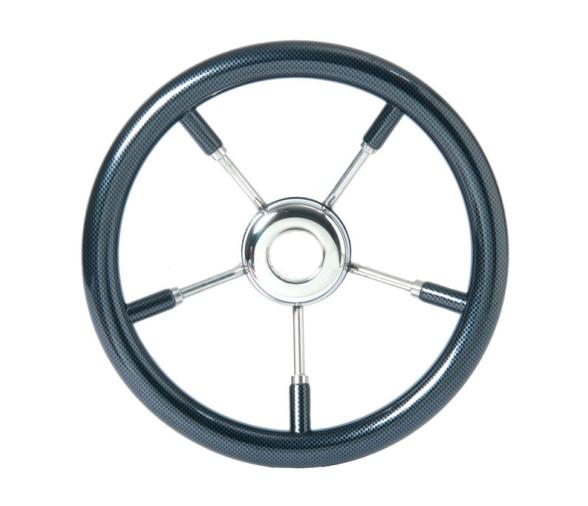 Volante Diametro 350 mm Carbon con Radio de Acero Inox