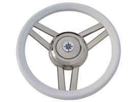 Volante Magnifico 3 Radios Poliuretano Blanco 350 mm