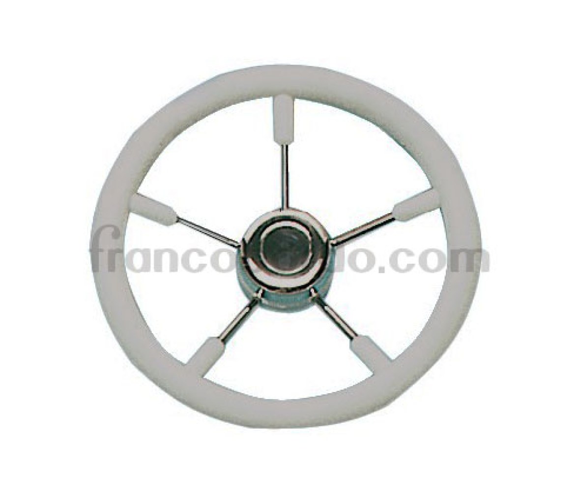 Volante Poliuretano 350 mm con Radio de Acero Inox