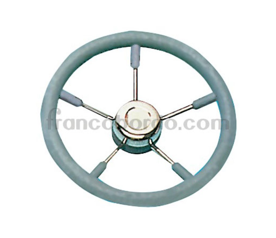 Volante Poliuretano 350 mm con Radio de Acero Inox