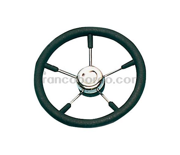 Volante Poliuretano 350 mm con Radio de Acero Inox