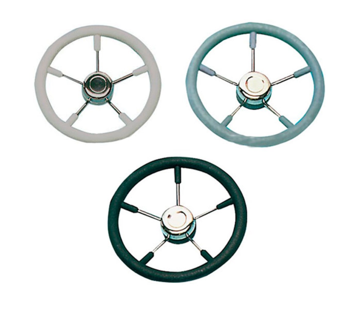 Volante Poliuretano 400 mm con Radio de Acero Inox