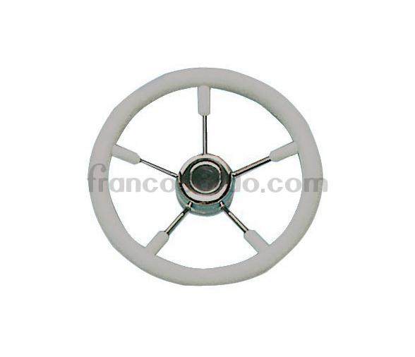 Volante Poliuretano 400 mm con Radio de Acero Inox