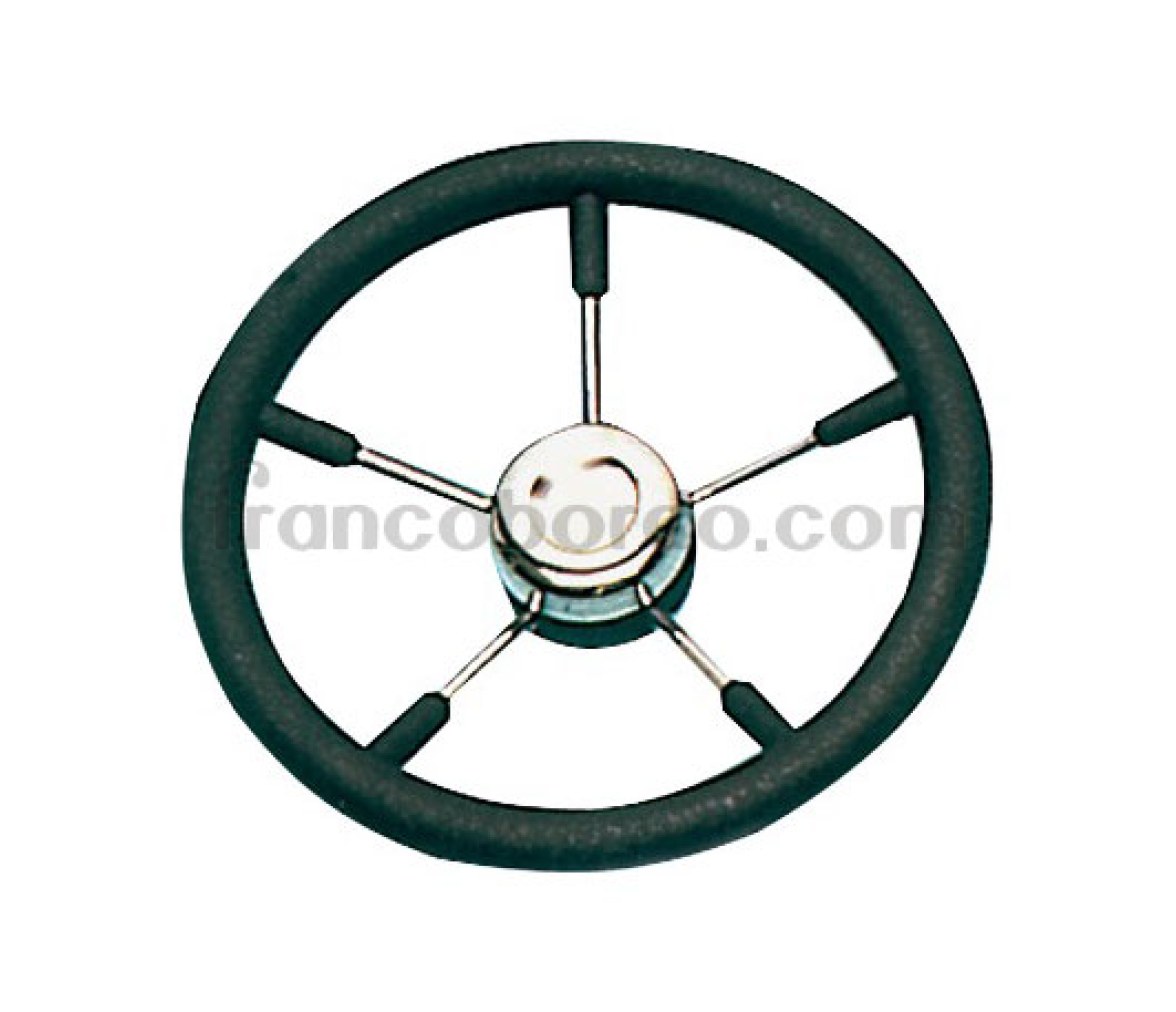 Volante Poliuretano 400 mm con Radio de Acero Inox