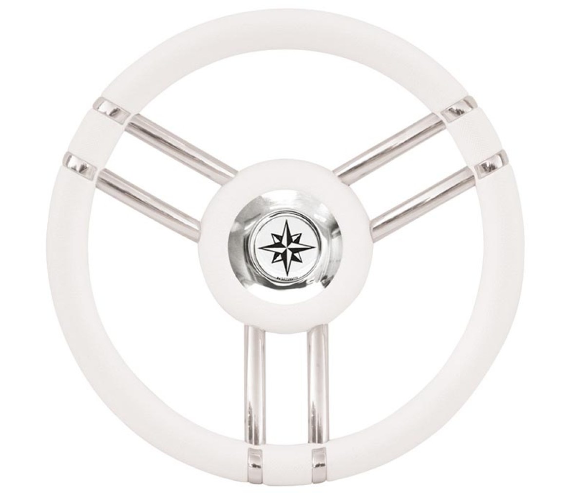 Volante Apollo Acero Inox y Poliuretano Ø 350 mm