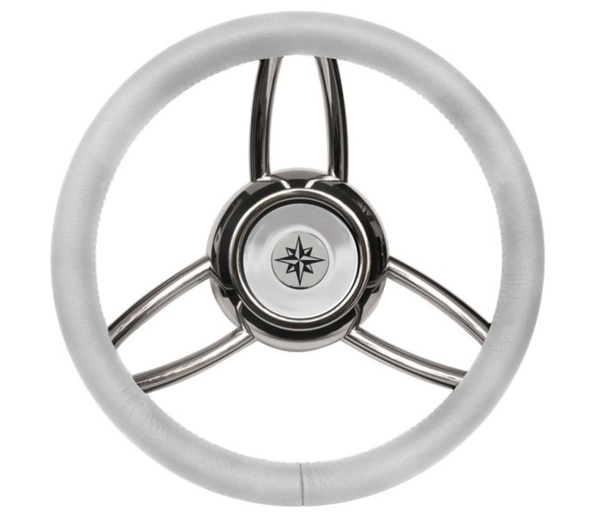 Volante Bliz Cuero Blanco 350 mm