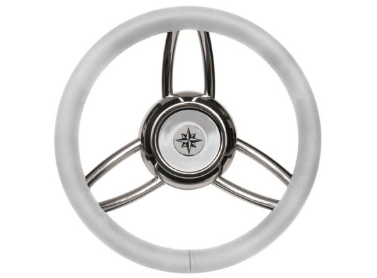 Volante Bliz Cuero Blanco 350 mm