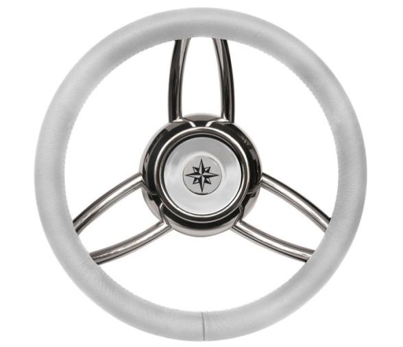 Volante Bliz Cuero Blanco 350 mm